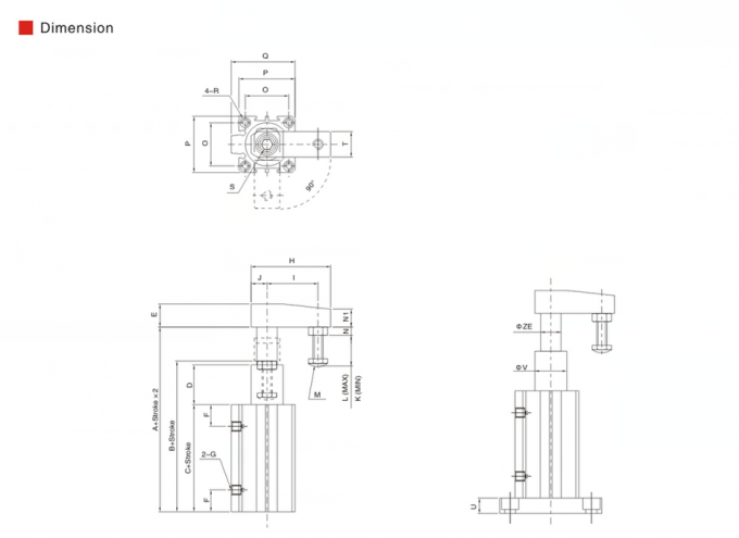 Bride automatique de cylindres d'air de piston de bride d'oscillation d'alliage d'aluminium d'Enerpac